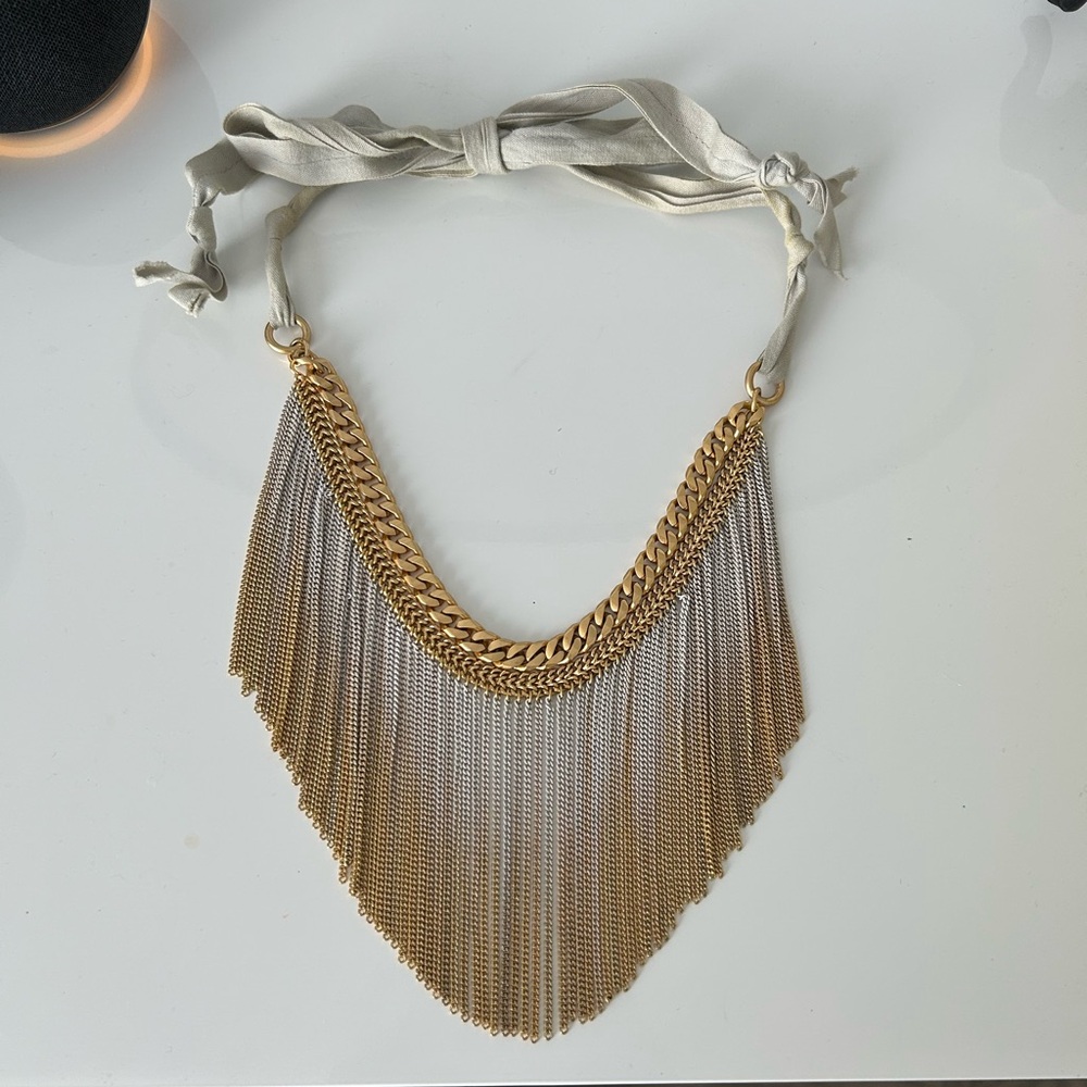 Juicy Couture Elegant Gold and Silver Chain Necklace